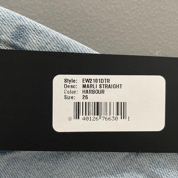 Edwin Jeans Womens 26 Light Wash Marli Straight USA Stretch Denim EW2101DTR - Picture 8 of 14